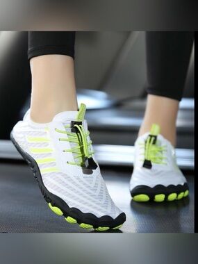 Beach shoes ,water shoes white rubber and breathable stretch fabric for hiking
